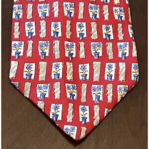 Celio Red Blue 100% Silk Men’s Neck Tie